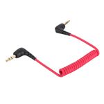 Replacement SC2 Coiled Microphone Cable for Cameras Video Recorders, 3.5mm Stereo TRS Male to 3.5mm Male Stereo TRS Adapter, Compatible with Canon Nikon DSLR SLR Camera etc