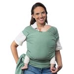 Boba Baby Wrap Carrier – Original Baby Sling Carrier for Newborns (7–35 lbs), Soft, Secure, Hands-Free & Ergonomic, Ideal for Comfortable Bonding, New Parents (Sage Green)