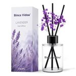 Reed Diffuser, binca vidou Lavender Reed Oil Diffusers Set for Office Decor Bedroom Living Room Aromatherapy for Gift Idea & Stress Relief 80ml