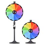 WinSpin 24" Dual Use Prize Wheel Tabletop and Floor Stand Adjustable 12 Slots Heavy Duty Dry Erase Spinning Fortune Wheel for Carnival Spinner Game & Tradeshow, Breeze Wheel Series