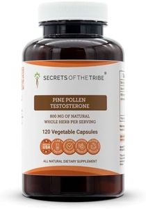 Secrets of the Tribe Pine Pollen Testosterone 120 Capsules, Made with Vegetable Capsules and Pine Pollen (Scots Pine, Pinus Sylvestris) Dried Pollen (120 Capsules)