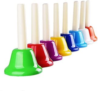 Handbell,8-Note Diatonic Hand Bells Set,Colorful Musical Instrument for Kids,Toddlers Adults,Perfect for Festivals, Teaching,Church,Weddings,Family Parties Come with Carry Bag