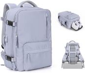 Cabin Bags for Travel, Underseat Carry on Hand Luggage Backpack for Women Airplane Approved Travel Backpack Personal Item Travel Bag 14 inch Laptop Backpack for Business Casual Work,C14-Taro Purple