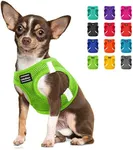 CollarDirect Step-in Reflective Dog Harness - Any Weather Air Mesh for Small and Medium Dogs Easy to Put On and Off (Size S, Lime Green)