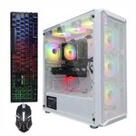 STGAubron Gaming PC Desktop Computer, AMD Ryzen 7 5700X up to 4.6G, GeForce RTX 3060 12G, 32G DDR4, 1T SSD, WiFi 6, BT 5.0, RGB Fan x7, Windows 11 Home, White
