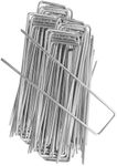 100 Pack 6 Inch Landscape Staples Galvanized Landscape Fabric Staples Anti-Rust Garden Stakes Landscaping Staples for Weed Fabric Barrier,Ground Cover, Festival Decorations,Fence