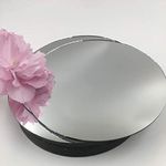 4" Round Mirror Tiles Silver Coated Craft Mirrors Bulk 20 Pieces for Artcraft Home Mosaic Decoration (Silver, Dia 4'')