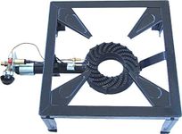 Large Cast Iron Gas Burner Stove Steel Frame with Thermocouple and Spark Ignition Indoor Catering