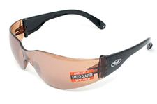 Global Vision Rider Shatterproof UV400 Motorcycle Sunglasses/Biker Wraparound Glasses Complete with MicroFibre Storage Pouch (Brown/Copper Tinted UV400 Lens - Category 3)