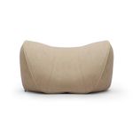 WENNEBIRD Model U Neck Support Pillow, Alcantara Fabric Memory Foam Headrest, Adjustable Belt and Washable for Car Seat, Office Chair, Game Chair - Beige