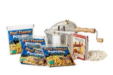 Wabash Valley Farms Whirley-Pop Theater Gift Set with Stovetop Popcorn Popper