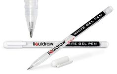 Liquidraw White Gel Pens For Art, Black Paper 0.8mm Fine Point Gel Pen For Artists, Highlights, Drawing, Writing & Sketching Designs