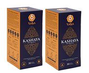 6rasa Kashaya-Herbal Tea|15 Ayurvedic Spices|Kadha Mix|Caffeine Free|100% Natural Kashaya-The Original Tea Bags|No Added Sugar (2.5 Gram Each) (Pack Of 2, 30 Dip Bags)