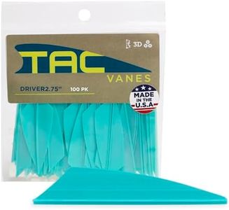 TAC Vanes 2.75" Driver Arrow Vanes | Archery Fletching for Compound & Crossbow | Durable, Lightweight, High Accuracy, Turquoise 100 Pack