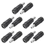 uxcell DC Power Connector Adapter, 10 Pack 5.5x2.1mm Female Jack to 5.5x2.5mm Male Plug Universal Barrel Connector for Laptop Router