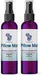 Diva Stuff Pillow Mist - Promotes Clear Skin & Protects from Acne-Causing Funk, Cleans Pillows, Hands & Sheets - Aromatherapy Spray for Relaxation & Sleep, Made in USA (Lavender, Dual Pack, 4 oz Each)