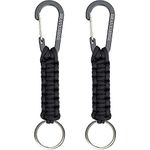 2 Pack Paracord Keychain Carabiner Clips Parachute Cord Lanyard Hanger Key Hook