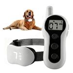 Anti Bark Collars for Dogs Shock Collar with Remote 3 Train Modes (Beep, Vibration, Beep+Vibration) and Rechargable Battery Waterproof Dog Bark Collar Suitable for All Dog Breeds