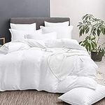 Royal Collection Duvet Cover Set Double 400 Thread Count 100% Egyptian Cotton Satin Stripe Quilt Covers Bedding Sets with Pillow cases (Double)