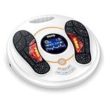 EMS Foot Massager- EMS & TENS Foot Circulation Device, Improves Circulation, Relieve Feet and Legs Pain (White)