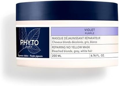 Phyto - Violet - Masque Déjaunissant Réparateur 200ml - Cheveux Blonds Décolorés Gris Blancs - Répare - Corrige reflets jaunes et cuivrés - Cheveux Nourrit - Cheveux Doux - Cheveux Brillants