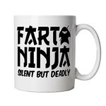 Khakee Fart Ninja Theme Printed Ceramic Coffee Mug (325 ml)