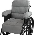 Vive Wheelchair Seat Cushion Up to 17" - Comfortable Back Pressure, Pain Relief for Desk, Office, Car, Gaming Chair - Large, Soft Non-Slip Pillow for Coccyx - Folding Lower Tailbone Support (Gray)