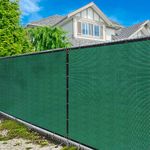 Amgo Custom Made 4' x 10' Custom Made Size Green Fence Privacy Screen Windscreen,with Bindings & Grommets, Heavy Duty Commercial 90% Blockage, Cable Zip Ties Included (Available for Custom Sizes)