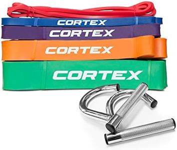 Cortex Resistance Band Set of 5 (5mm-45mm) with Metal Steel Handles Resistance Tubes Loops Workout Bands Functional Training