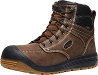 KEEN Utility Men's Fort Wayne 6” Waterproof Soft Toe Wedge Work Boots, Dark Earth/Gum, 11.5