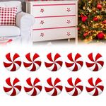 10Pack Christmas Peppermint Knob Button Cover, Christmas Decorations Drawer Knobs, Cabinet Handle Decor, for Use Different Shapes Sizes Silicone Buttons Cover, Christmas Indoor Home Decor Gifts