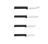 Rada Cutlery Paring Knives Starter Kit – 4 Piece Stainless Steel Knife Set with Stainless Steel Black Resin Handles Made in The USA