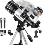 Telescope for Kids Beginners, 70mm Aperture 400mm Refractor Telescopes for Astronomy Beginners, Portable Travel Telescope Astronomy Gifts