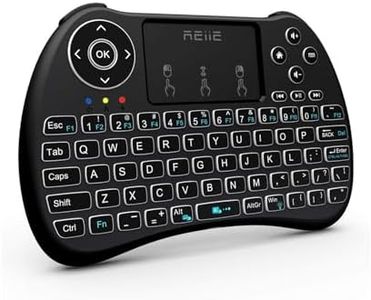(2018 Backlit Version) REIIE H9+ Backlit Wireless Mini Handheld Remote Keyboard Touchpad Work PC,Raspberry Pi 2, Android TV Box,Kodi,Windows 7 8 10