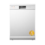 COMFEE' Freestanding Dishwasher CDWPF1201PW-UK 60cm Width, Full Size Dishwasher with 12 place settings, Quick Wash, Hygiene Wash, Delay Start, Half Load - White