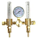 Dual Output Argon Regulator Flow Meter Mig Tig 0-60CFH CGA580 Inlet 5/"8 UNF-18RH Outlet