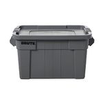 Rubbermaid Commercial Products BRUTE Tote 75L with Lid Grey FG9S3100GRAY