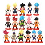 Trunkin DBZ 21 pcs Small Set Action Figure Model Anime Figure Figurine Toys Cake Topper Goku Gohan Vegeta Frieza Trunks Figures