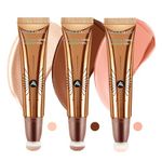 Anglicolor 3PCS Contour Stick bronzer,Liquid Blush,Highlighter,Long Lasting Smooth Lightweight Beauty Wand Set,Vegan & Cruelty-Free (01+02+05, 3PCS)