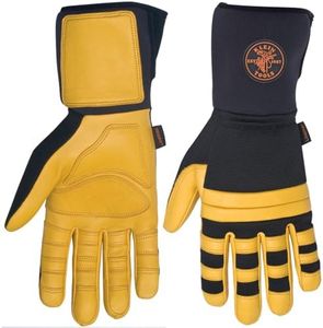 KLEIN TOOLS 40082 Work Gloves, Yellow, L