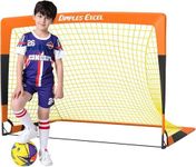 Dimples Excel Soccer Goal Pop up Soccer Net for Backyard, 1 Pack (Orange Black-4' x 3')