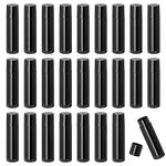 Lip Balm Containers, 25 pcs Empty Lip Balm Tubes, Reuseable Plastic Lipstick Containers Refillable with Cap for DIY Homemade Lip Balm (black, 5g)