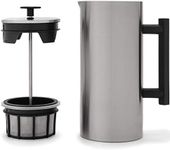 ESPRO - P6 French Press - Double Walled Stainless Steel Insulated Coffee and Tea Maker, Keep Drinks Hot for Hours, Ideal for Travel and Camping (Brushed Stainless Steel, 32 Ounce)