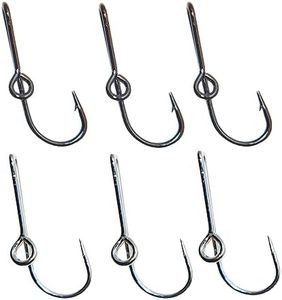 6 PCS Fish Hook Hat Clip Hat Fishing Hook Hat Pin for Men Fishing Hat Hook Tie Clasp Fishing Hooks Hat Pins, Black & Silver