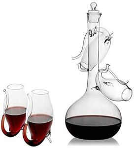 The Wine Savant Crystal Port, Sherry and Dessert Wine Glasses Sippers & Decanter, Cordial Schooner Sippers Aperitif & Nosing Copitas Tasting - After Dinner Drink Glassware Set of 4, 3 oz Sippers