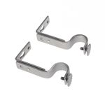 WINOMO 2pcs Adjustable Curtain Drapery Rod Bracket Curtain Holder 18-22mm (Matte Nickel-plated)