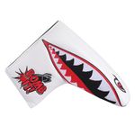 SHABIER New War Shark Flying Tiger Warshark Golf Putter Headcover Golf Blade Putter Cover (White Blade Cover)