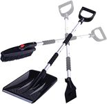 ZONETECH Car 3-in-1 Replaceable Heads Snow Brush Kit - Portable Snow Removal Shovel, Ice Scraper, and Snow Brush Car Set