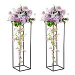 Black Plant Stand Pedestal Stand - 2 Pcs Metal Plant Stand, 39.4in Tall Flower Stand Vase Flower Holder, Wedding Centerpieces for Table, Corner Planter Pot Rack for Living Room, Home, Patio Decor