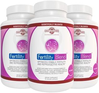 Daily Wellness Fertility Blend for Women - Fertility Supplements for Women, Conception Fertility Prenatal Vitamins, Trying to Conceive Progesterone Supplements, Cycle Support Conception Pills - 3 Pack